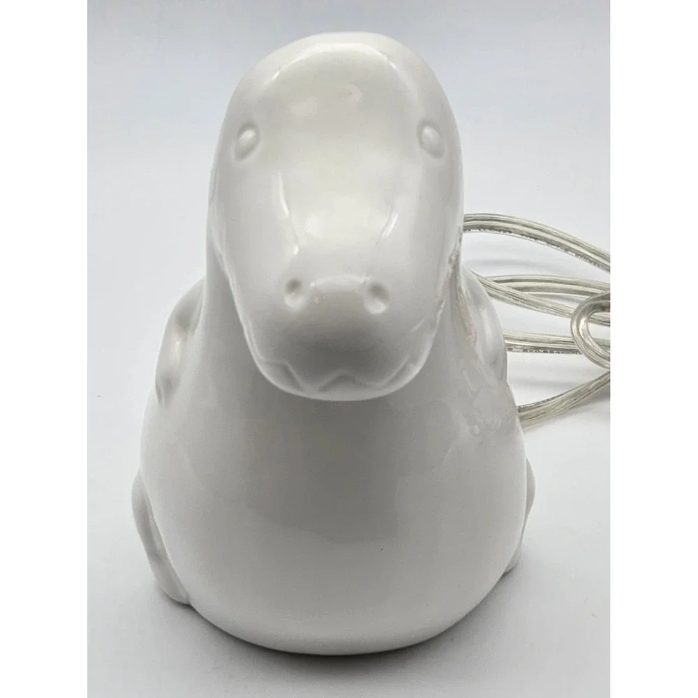 Hobby Lobby Dinosaur Night Light Plug In White Ceramic Kids Nursery‎ Decor Lamp